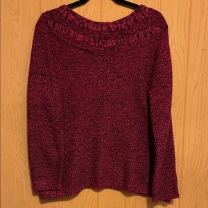 Croft & Barrow Women's Burgundy Cowl Neck Sweater